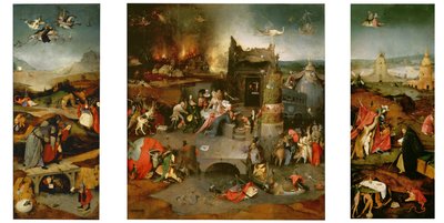 Frestelse av Sankt Antonius, c.1501 av Hieronymus Bosch