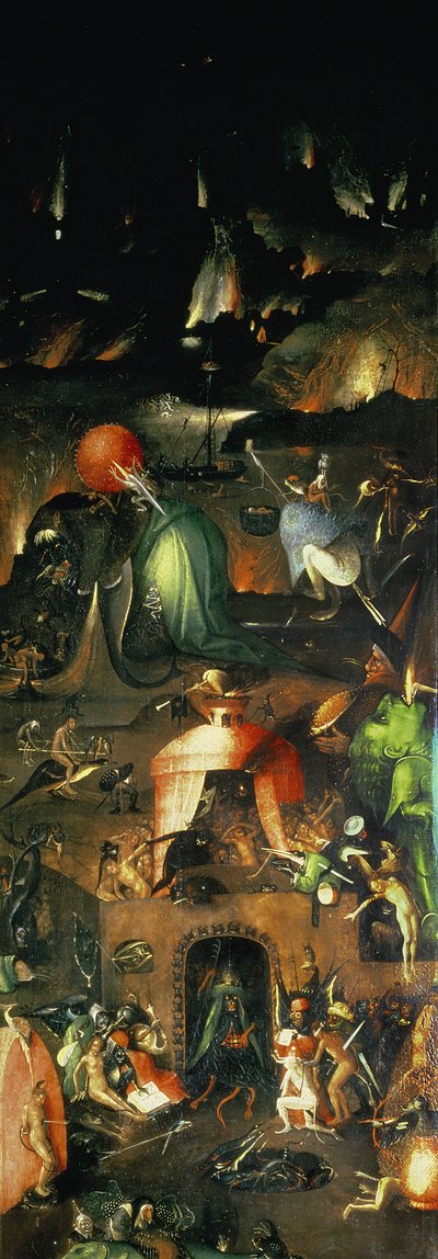 Den sista domen (altaruppsats): Interiör av den högra flygeln av Hieronymus Bosch