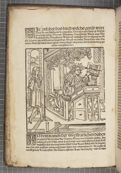 Destillering av boken av Hieronymus Brunschwig