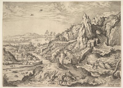 Abraham och Isak på väg till offer, 1558. av Hieronymus Cock