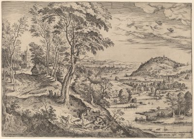Cephalus och Procris av Hieronymus Cock