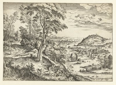 Cephalus och Procris Landskap med bibliska och mytologiska scener (serietitel) av Hieronymus Cock