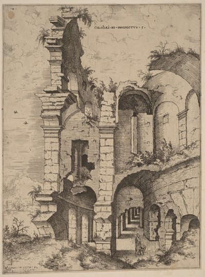 Femte utsikten över Colosseum av Hieronymus Cock