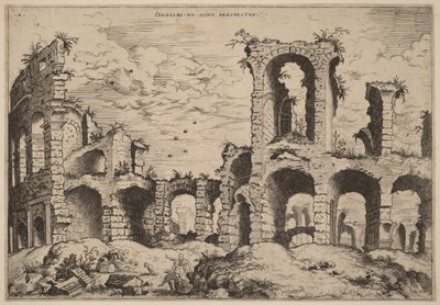 En andra vy av Colosseum av Hieronymus Cock