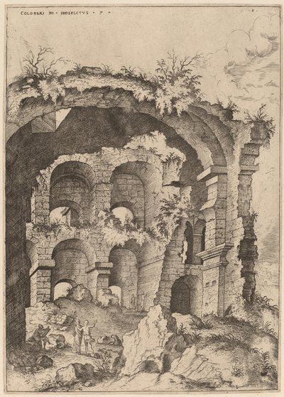 Sjunde utsikten över Colosseum av Hieronymus Cock