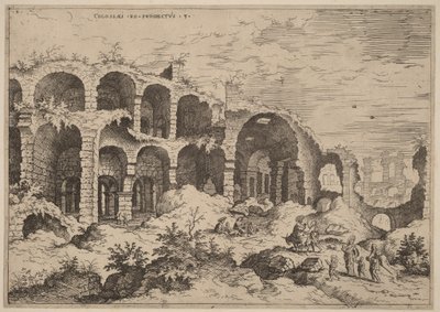 Tredje vy av Colosseum av Hieronymus Cock