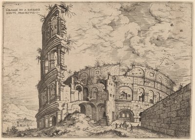 Utsikt över Colosseum av Hieronymus Cock