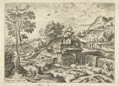Flyg till Egypten Landskap med bibliska och mytologiska scener (serietitel) av Hieronymus Cock