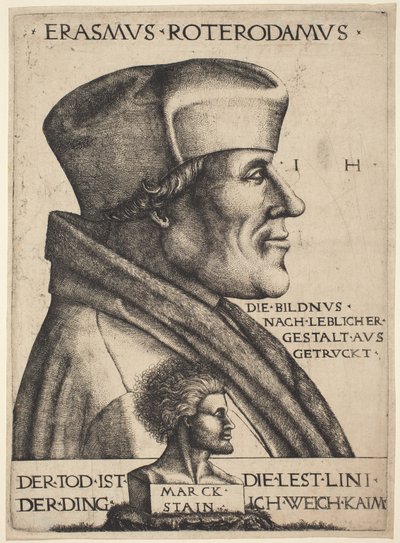 Erasmus av Rotterdam av Hieronymus Hopfer