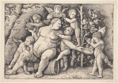 Silenus av Hieronymus Hopfer after Andrea Mantegna