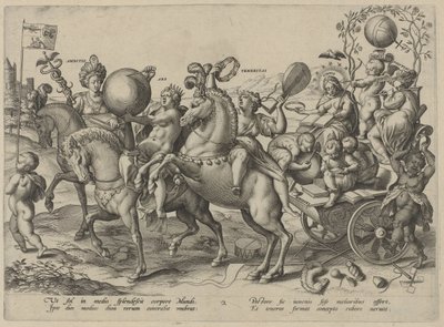 Ungdom The Four Ages of Man and Death (serietitel) av Hieronymus Wierix