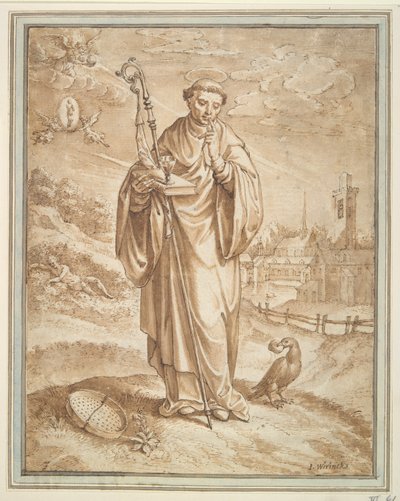 Sankt Benedictus av Hieronymus Wierix