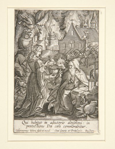 Sankt Antonius frestelse av Hieronymus Wierix