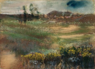 Landskap med skorstenar av Hilaire Germain Edgar Degas