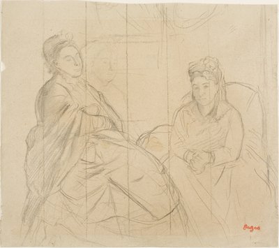 Madame Lisle och Madame Loubens av Hilaire Germain Edgar Degas