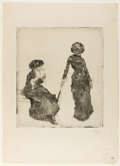 Mary Cassatt på Louvren: Det etruskiska galleriet av Hilaire Germain Edgar Degas