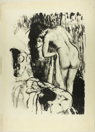 Naken kvinna som står och torkar sig av Hilaire Germain Edgar Degas