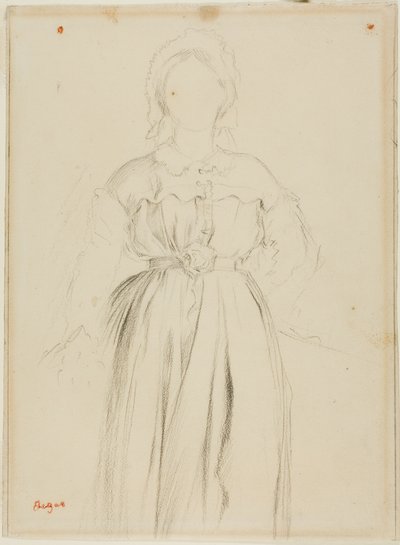 Studie till ett porträtt av Marguérite de Gas av Hilaire Germain Edgar Degas