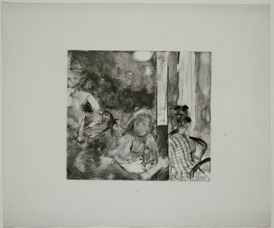 Kvinnor på terrassen till ett café på kvällen av Hilaire Germain Edgar Degas