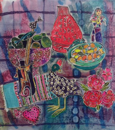 Guatemalas artefakter, 2006 (färgämnen på siden) av Hilary Simon