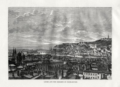Lyon och Croix-Rousses höjder, Frankrike, 1879 av Hildibrand