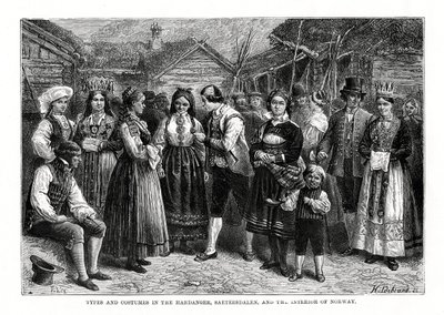 Typer och dräkter i Norge, 1879. av Hildibrand