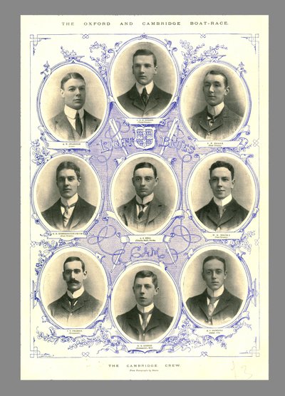 Cambridge Crew, Oxford och Cambridge Boat Race, 1898. av Hills and Saunders