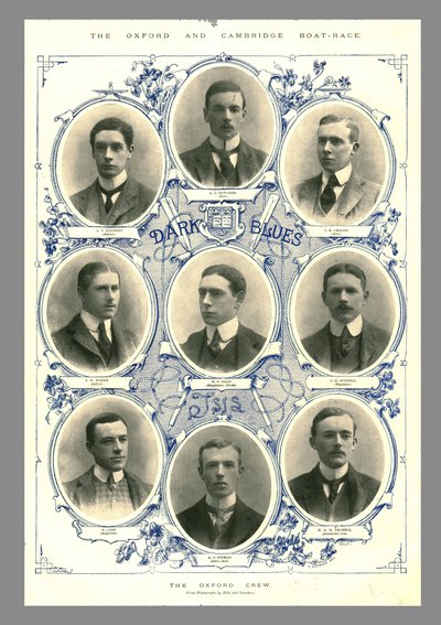 Oxford Crew, Oxford och Cambridge Boat Race, 1898 av Hills and Saunders
