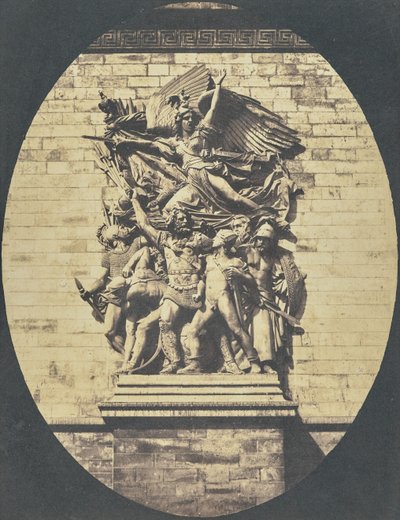 [Detalj av "Le Départ de 1792 (eller La Marseillaise)" av François Rude, Triumfbågen]. av Hippolyte Bayard