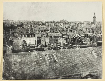 Paris Roofs (Utsikt från rue Castiglione?) av Hippolyte Bayard