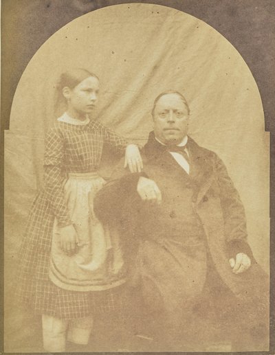 [Porträtt av en man och en flicka] av Hippolyte Bayard