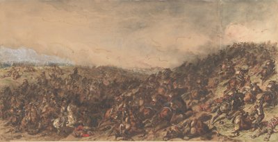 Battle Scene Waterloo, 1815-66. av Hippolyte Bellange
