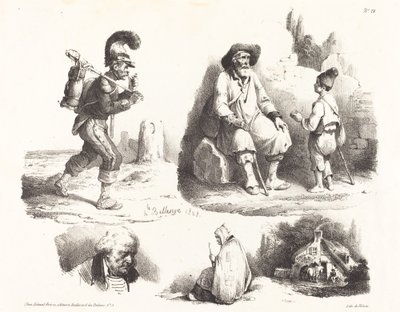Fem vinjetter av Hippolyte Bellange