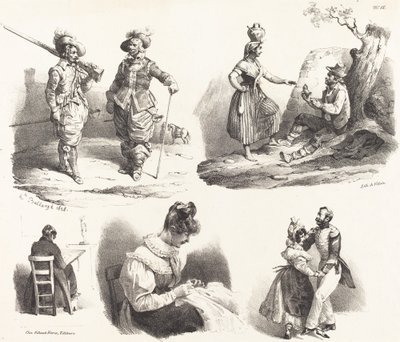 Fem vinjetter av Hippolyte Bellange