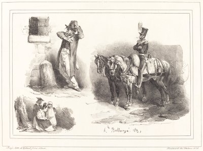 Tre vinjetter av Hippolyte Bellange