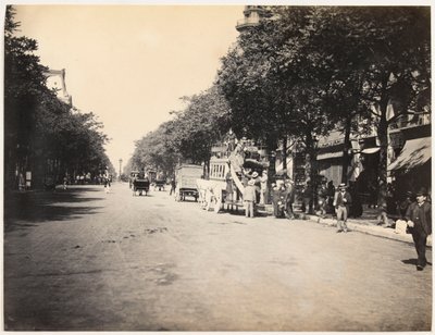 Omnibus på en boulevard i Paris, ca 1890 (s/v foto) av Hippolyte Blancard