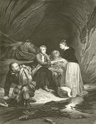 Charles Edward (pretendern) och Flora Macdonald av Hippolyte Delaroche