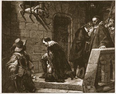 Lord Strafford på väg till avrättning, illustration från 