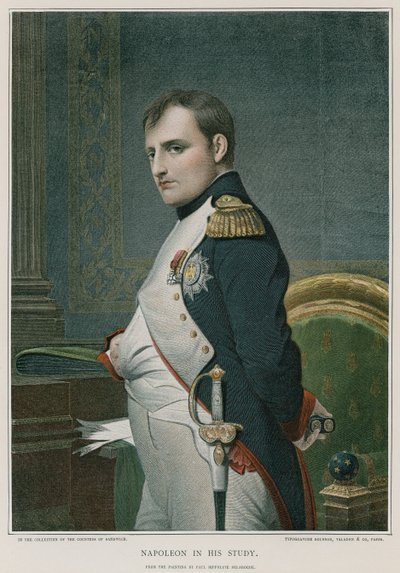 Napoleon i sitt arbetsrum av Hippolyte Delaroche