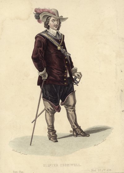 Porträtt av Oliver Cromwell av Hippolyte Delaroche
