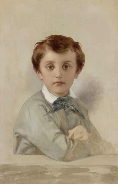 Porträtt av Philippe-Grégoire Delaroche, konstnärens yngre son, 1851 av Hippolyte Delaroche