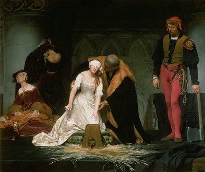 Avrättningen av Lady Jane Grey, 1833 av Hippolyte Delaroche