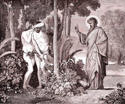 Adam och Eva av Hippolyte Flandrin