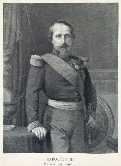 Porträtt av kejsar Napoleon 3 av Hippolyte Flandrin