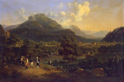 Napoleons möte med den österrikiske kejsarens ambassadörer nära Leoben Steiermark den 7 april av Hippolyte Lecomte