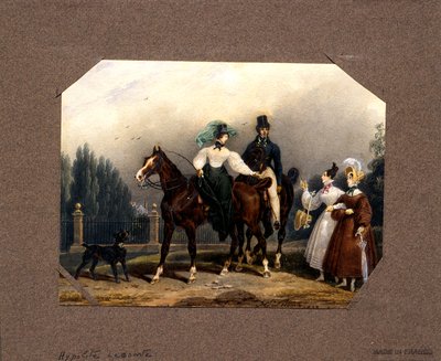 Möte på promenaden av Hippolyte Lecomte