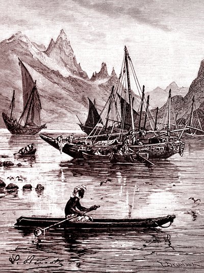 Röda havet ( Egyptens sida ) av Hippolyte Leon Benett