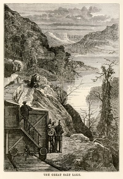 Den stora saltsjön, från hela världen på åttio dagar av Jules Verne (1828-1905) graverad av Prévost, 1873 av Hippolyte Leon after Benett