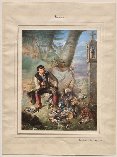 Hunstman med troféer av Hippolyte Lequeutre