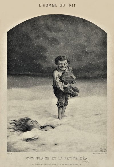 Mannen som skrattar - Gwynplaine och Little Dea av Hippolyte Mailly